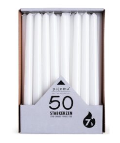 Pajoma® Stabkerzen | Duftfrei, 25 cm Höhe, 7 Stunden Brenndauer, vielseitig einsetzbar für Kerzenhalter, Deko & festlich