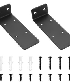 Unsichtbare Regalträger & -stützen 2 Stück, 14cm Schwerlast, Schwarz für Schwebende Wandhalterung | Schwimmende Wandhal