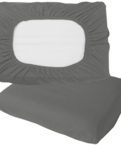 Gesundheitskissen Bezug Anthrazit 40x60 cm Universal Spannbezug | Baumwolle Nackenstützkissen Bezug 40x60 cm Überzug |
