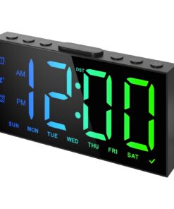 LIORQUE Nachttischwecker - digitscher Wecker mit großem LED-Display und vielen Funktionen für Erwachsene in der Wohnung