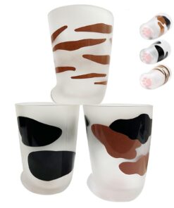 Cat Paw Glass Cup - Heat resistant Handmade Personalized Coffee Mug for Katzenliebhaber | Cute Cat Motif Mug - Creative