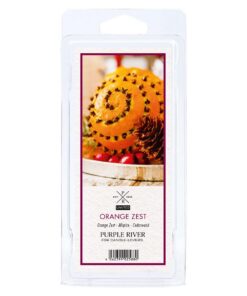 Purple River Duftwachs für Duftlampe 10er Set Orange Zest | Duftwachs Orange | Raumduft für Aromatherapie 6h Duftdauer j