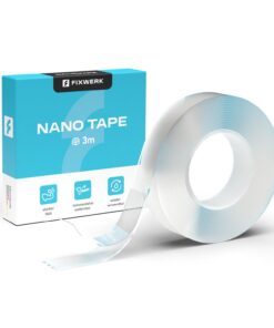 Nano Tape | Doppelseitig Nano Klebeband | Extra stark & waschbar & wiederverwendbar | 3 Meter Rolle | Klebeband ablösbar