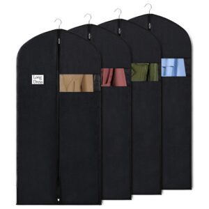 Syeeiex Atmungsaktiver Kleidersack für Aufbewahrung, 60x152 cm, perfekt für Kleider, Mäntel und Abendkleider - 4 Stück