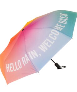 FISURA Original Faltbarer Regenschirm "Hello Rain" - Kleiner Windfester Regenschirm für Damen - Farbverlauf - Reisegröße
