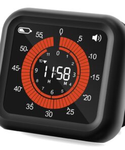 Digitaler Countdown-Timer Max 11H 59M | Wiederaufladbarer visueller Timer mit VA-Display & Magnet | Einstellbare Lautstä