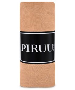 Piruu Baumwoll Spannbettlaken für Familien in der Schlafzimmernacht (90x200 cm, Beige) Piruu Baumwoll Spannbetttuch fü