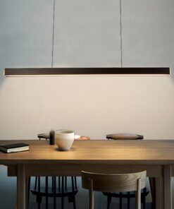 Schwarz dimmbar LED Hängeleuchte für Esszimmer und Sekretariat | Höhenverstellbare LED Pendelleuchte mit Fernbedienung