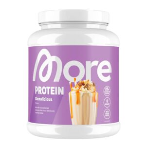 MORE Protein Cinnalicious, Whey Konzentrat und Casein, für Sportler, ideal für Nachtraining, 600 g, Laktase enthalten, D