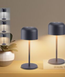 Klighten Wiederaufladbare Led Akku Tischlampe Anpassbares Licht, Anthrazit, Warmweiß/Natürliches Licht/Kühles Licht, IP5