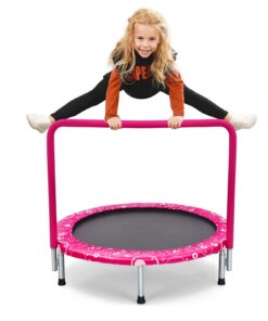 COSTWAY φ92cm Mini Trampolin - Fitness-Trampolin für Kinder bis 150kg - Haus- und Gartenanwendung - Lufthaftbarkeit - Sp