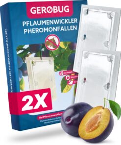 Bio Pflaumenwicklerfalle Pheromonfalle [2 Stück] - Effektive Lösung für gesunde Pflaumen - Ideal für Bio-Landwirte zur B