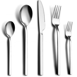 Edelstahl Besteck Set 6 Personen, 30 Teilig, Spülmaschinengeeignet, Ideal Für Haushalt Und Gastronomie | Rostfrei Und L