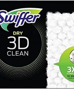 Swiffer Staubfänger 3D-Reinigung, Nachfüllpackungen, Trockentücher für Böden, 7 Einheiten, fängt und hält Staub