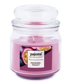 pajoma® Duftkerze Passionsfrucht im Bonbonglas, Premium-Qualität für Latinos, ideal für Wohnzimmer, 248 g, 55 Stunden Du