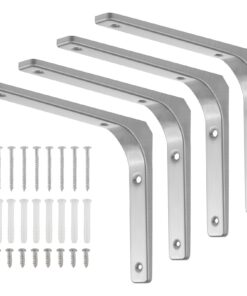 Faankiton 4 Stück Multifunktionale Metallwinkel Regalhalterung 70kg Tragkraft für Wandhalterung (200 x 250 mm) Faankit