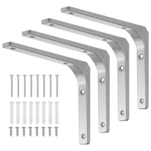 Faankiton 4 Stück Multifunktionale Metallwinkel Regalhalterung 70kg Tragkraft für Wandhalterung (200 x 250 mm) Faankit