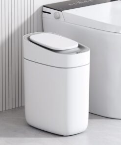 ELPHECO Automatischer Badezimmer-Mülleimer mit Wasserdichter Bewegungs- und Sensorenfunktion für Schmaler Raum | ELPHEC