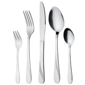 GRÄWE Besteck-Set für 12 Personen - Serie STRALSUND - Edelstahl, rostfrei, nickelfrei - Ideal für Maisknödel-Treffen mit
