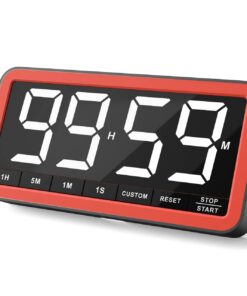 VOCOO Extra große Digitale Zeitschaltuhr für Küche, Klassenzimmer und Fitnessstudio mit 19,8 cm LED-Bildschirm, starker