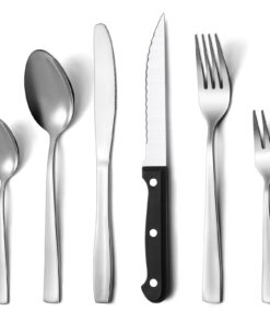 Besteck Set Pleafind 36 Teilig für 6 Personen | Pleafind Edelstahl Besteck Set mit Spülmaschinenfunktion | Pleafind Hoc