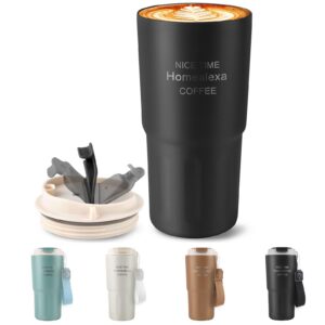 Homealexa Thermobecher 600ml Kaffee Becher Isolierbecher Edelstahl Reisebecher Camping Thermo Becher 360° Trinköffnung
