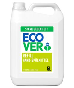 Ecover Spülmittel Nachfüllpackung 5 l - Naturfreundlich, Zitronen- und Aloe Vera-Reinheit für Ihre Küche | Ecover Spülm
