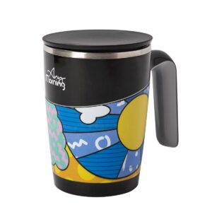 Any Morning Thermobecher mit Henkel und Deckel | Kaffeebecher aus Edelstahl | Isolierbecher für Zuhause | Any Morning T