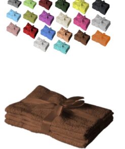 EXKLUSIV HEIMTEXTIL Gästehandtücher 4er Set 30 x 50 cm Schokobraun