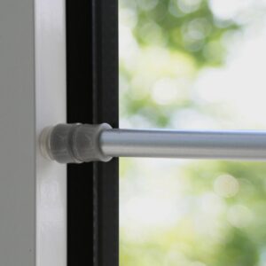 Klemmstange FLEX ausziehbar für Fenster und Türen - leicht installierbar ohne Schrauben und Bohrbeiten (silber, 40-60 cm