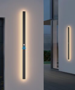K-Bright Außenwandleuchten mit Bewegungsmelder Schwarz Warmweiß 3000K für Gärten Garage Wasserdicht IP65