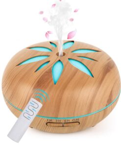 GeeRic 550ML Raumbefeuchter Aromatherapie Öle Helles Holz