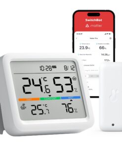 SwitchBot Bluetooth Wetterstation für Gewächshaus und Weinlager | Funkwetterstation SwitchBot mit Taupunkt und VPD für