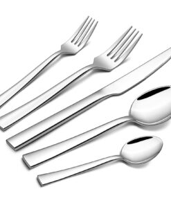Homikit 12-Personen Besteck Set, Edelstahl Poliert, Gesund und Spülmaschinenfest für Hause und Restaurant | Homikit 60-