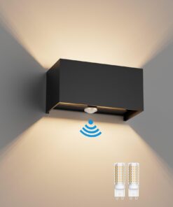 Klighten 18W Außenwandleuchte mit Bewegungsmelder (Schwarz) Klighten 18W Außenwandleuchte mit Bewegungsmelder für Haus