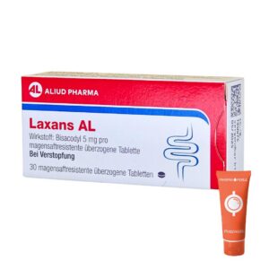 Laxans Al 30 St. Tabletten Abführmittel gegen Verstopfung - Sparset mit Pharma Perle -für Erwachsene- zu Hause verwenden