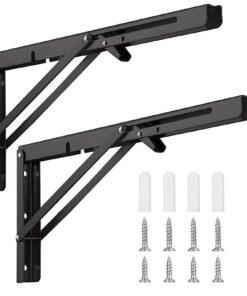 Nutabevr 400 mm Schwerlast Klappkonsole, Made aus Metall für Haus und Küche, perfekt für DIY Halterung und Wandregal, 2
