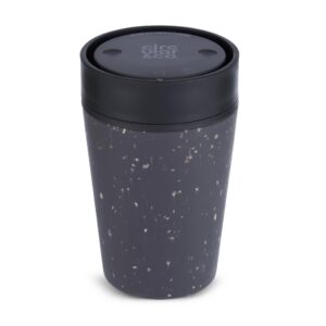 Circular & Co Isolierter Kaffeebecher, 227 ml, kleiner Reisebecher, 100% auslaufsicher und verschließbar, Druckknopfvers