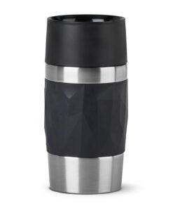 Emsa Travel Mug N21601 - Isolierbecher 300 ml, Kaffeebecher to go, 3h heiß, 6h kalt, schwarz