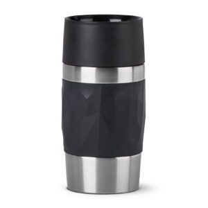 Emsa Travel Mug N21601 - Isolierbecher 300 ml, Kaffeebecher to go, 3h heiß, 6h kalt, schwarz