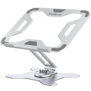 Teskyer 360° Drehung Laptop Ständer für Büro und Studierzimmer, Verstellbarer Laptop Stand, Aluminiumlegierung, Hochwert