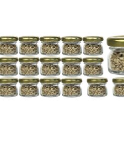 hocz 20er Set Mini Sturzgläser 30ml Gold Deckel To 43 | Honiggläser Marmeladengläser für Imker