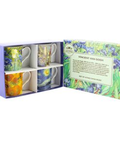 Leonardo Collection Van-Gogh-Tassen, Set mit 4 Tassen – perfekt für Kunstfreunde & Sammler im Zuhause während des Morgen