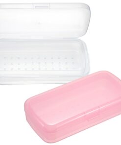 SUMTree 2 Stück Sterilisationsbox sterilisiert Nagelwerkzeuge Desinfektionsbox aus Kunststoff mit Sieb und Deckel Weiß R