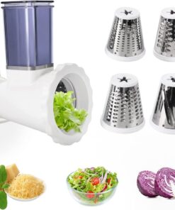 ZACME Edelstahl Slicer Shredder Aufsätze - Gemüse Obst Käsereibe für Salatzubereitung