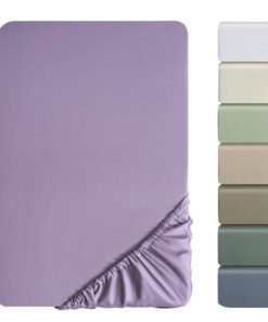 SOULFUL 100% Langstapelige Baumwolle Satin Spannbettlaken 180x200cm für Allergiker Geeignet, Oeko-Tex Zertifiziert Grau-