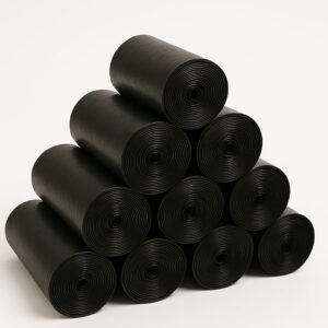 Hansepack24 starke Müllsäcke 100 Stück reißfeste Abfallsäcke 10 schwarze Rollen 360L Fassungsvolumen stabile Müllbeutel