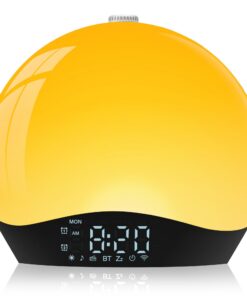 Tageslichtwecker mit Bluetooth Lautsprecher & Sonnenaufgang-Simulation für Erwachsene in der Küche (Gelb) Tageslichtwe