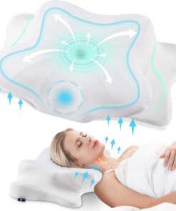 DONAMA Memory Foam Ergonomisches Nackenkissen für Seitenschläfer, Rücken- & Bauchschläfer