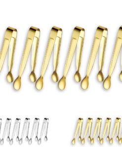 KyratonGoldfarbeZuckerzange6PcsEdelstahlTitanschutz | GoldfarbeneEiszangeKyraton6StückSmallKitchenTools | ZuckerzieherK